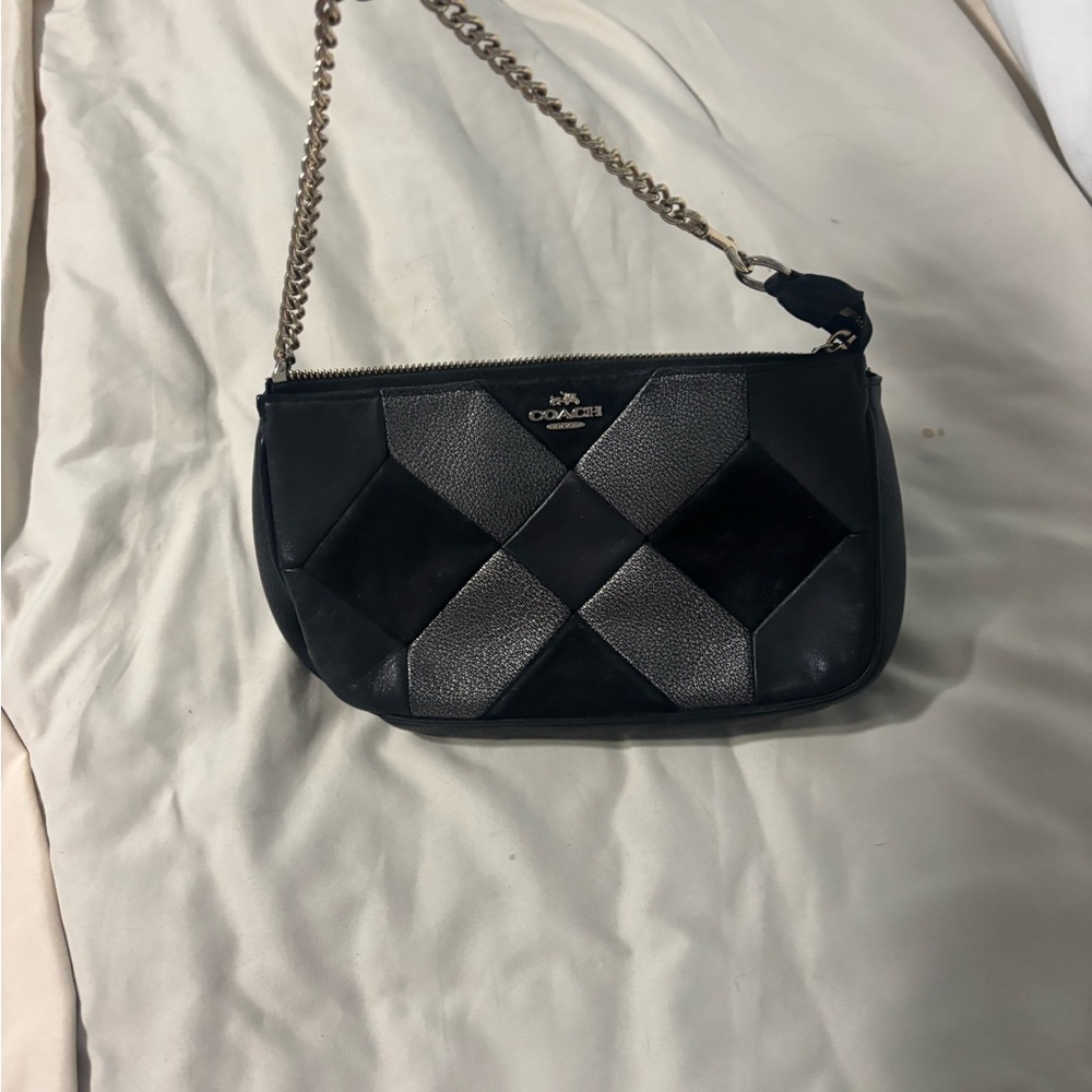 Coach Black Leather Crossbody Bag